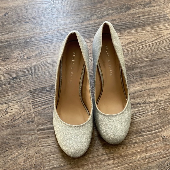 Kelly & Katie Shoes Kelly And Katie Glitter 4 Inch Pump Heels